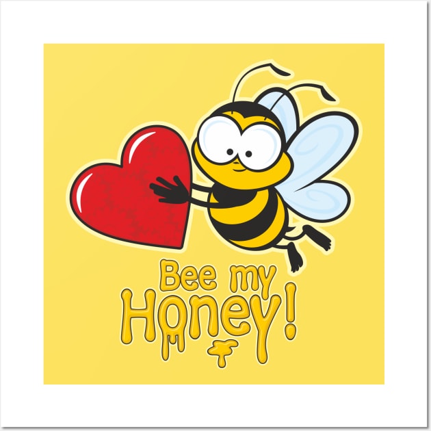 Bee My Honey Wall Art by Jamie Lee Art